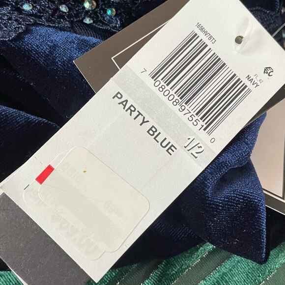City Studios Juniors' Velvet Embellished-Waist Fit & Flare Dress Blue Size 1/2 - Picture 8 of 9